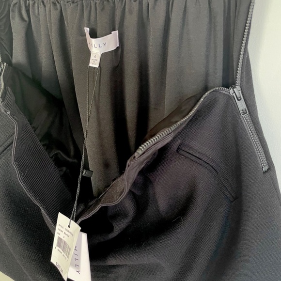 Milly Wool Blend Double Zipper Black Mini Skirt size 4 - Picture 7 of 11